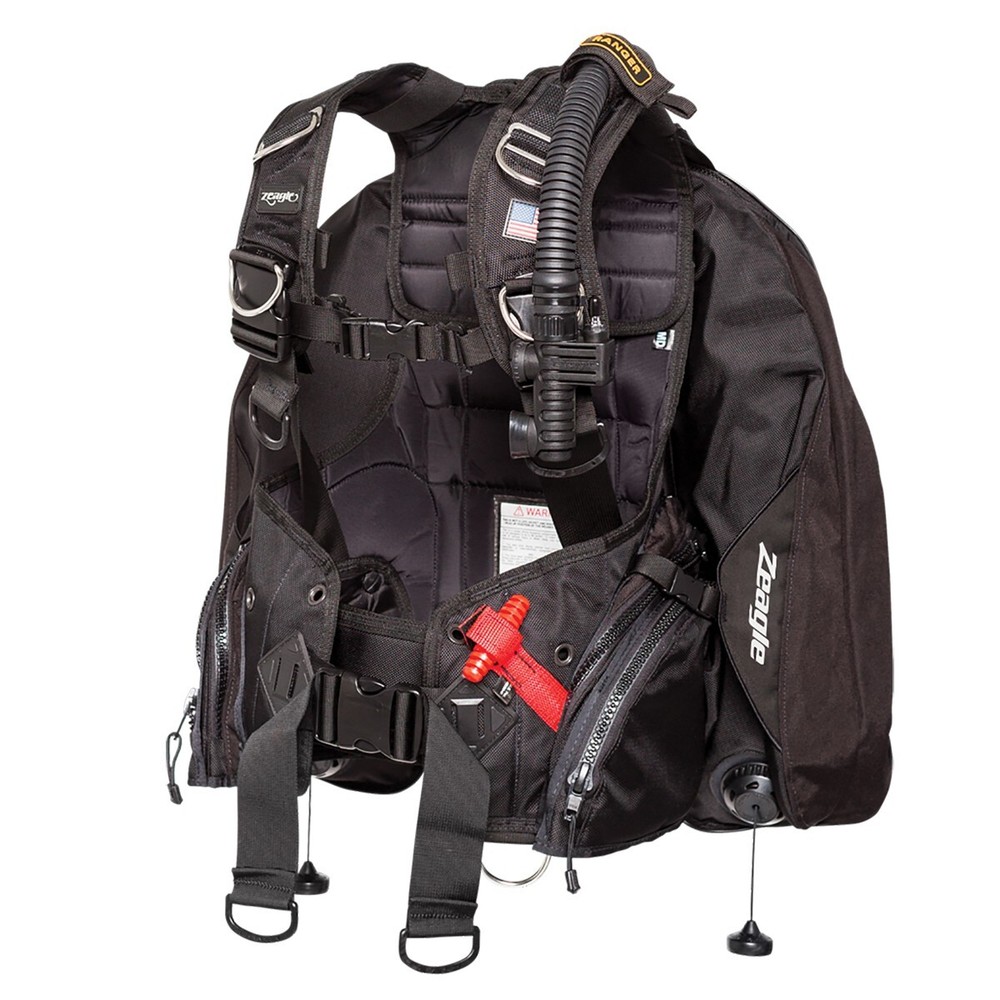 Zeagle Ranger BCD Medium - Black - Rugged Scuba Diving Buoyancy Compensator