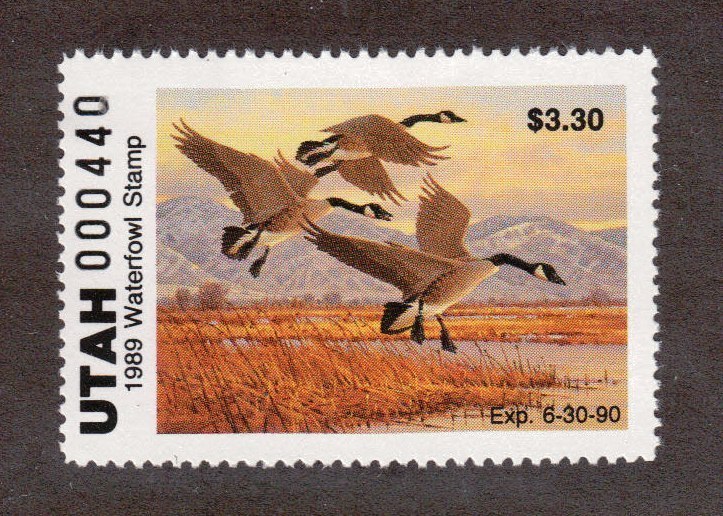 UT4  Utah  State Duck Stamp. MNH. OG. Single.