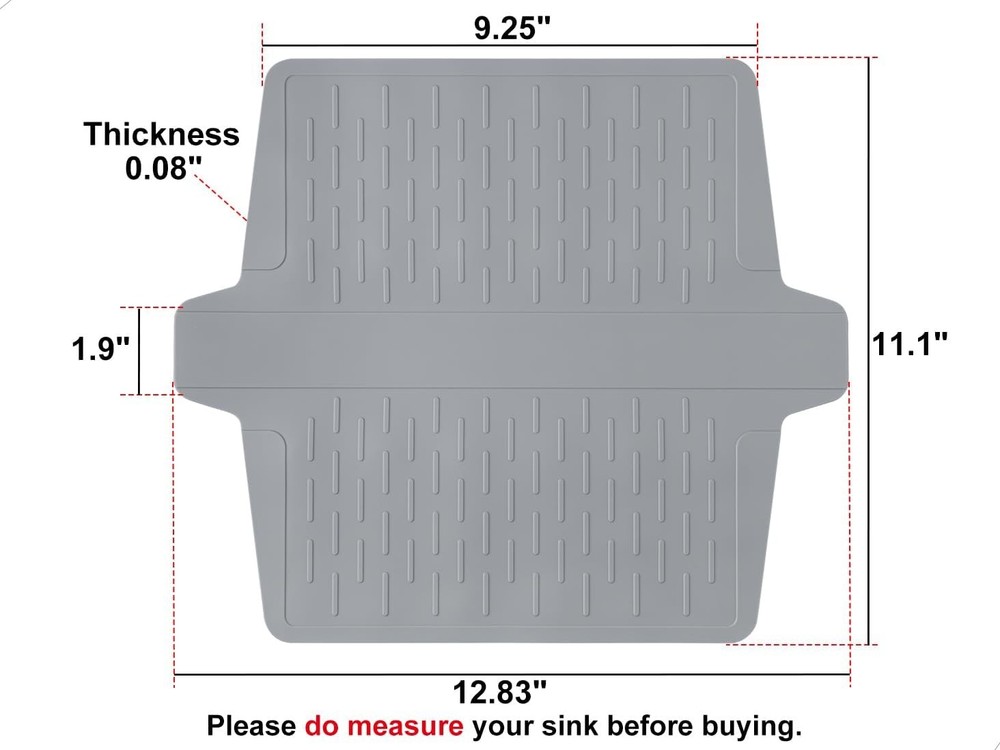 Sink Saddle, Kitchen Sink Mat, Divider Protector Mat, No Odor, Super Soft,