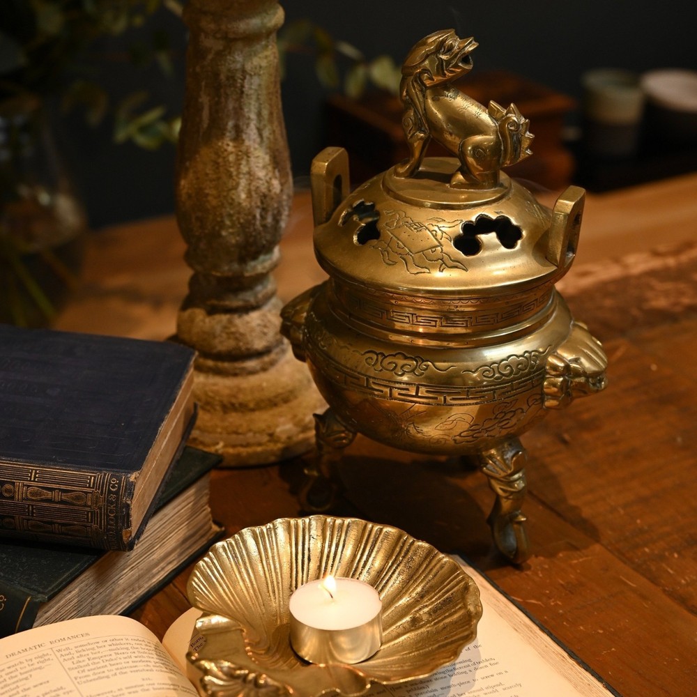 Vintage Foo Dog Incense Burner