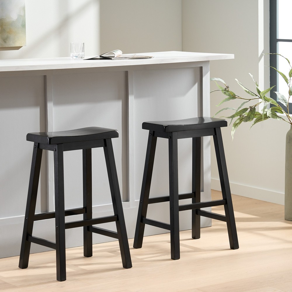 Saddle Barstool - for Home Bar, Kitchen Island, or Serving Area, Comfortable