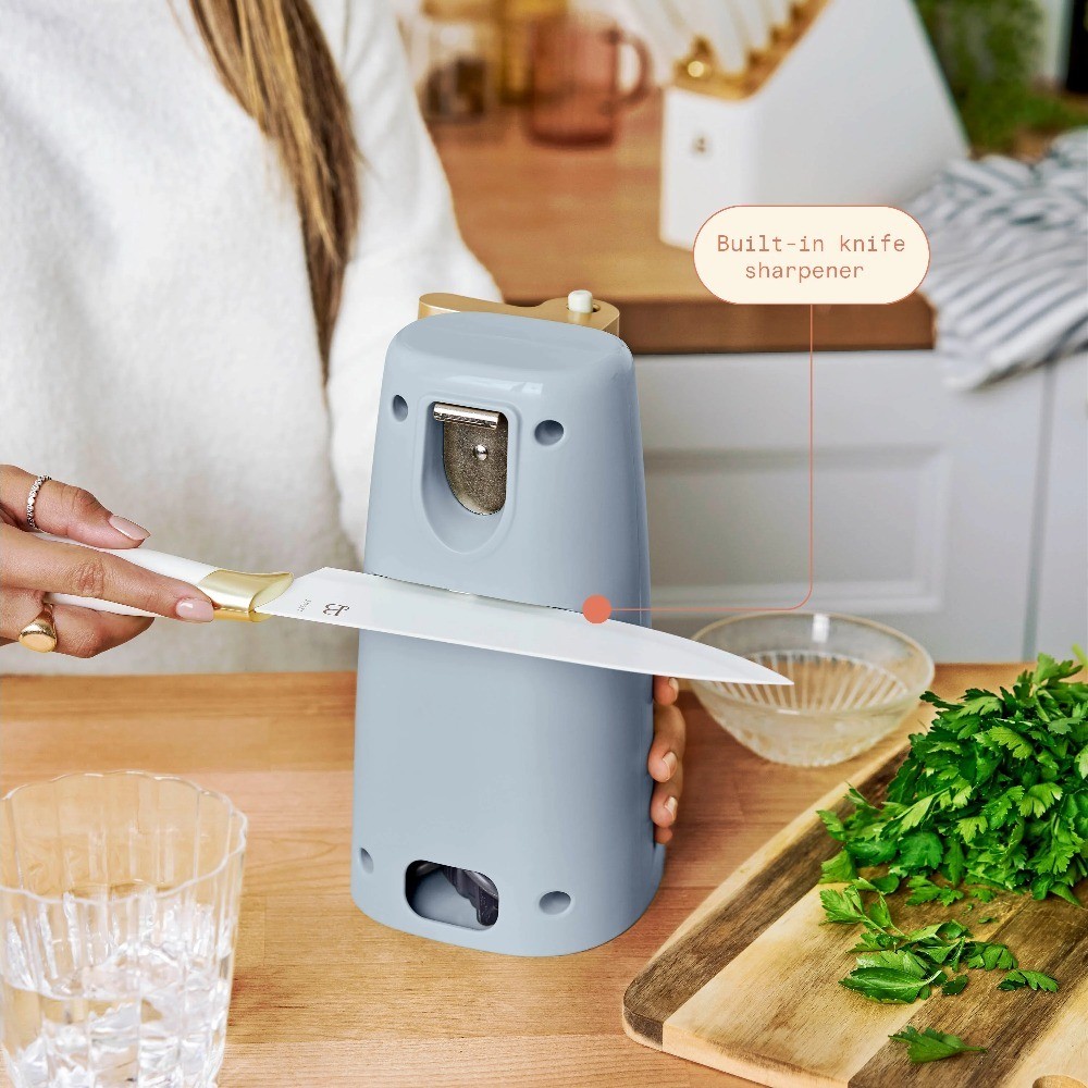 Electric Can Opener, Easy-Prep Kitchen Tool in Cornflower Blue
