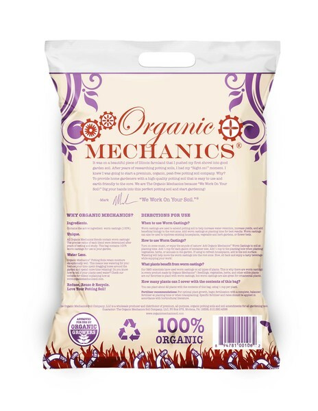 Organic Mechanics Worm Castings Soil Amendment, 5lb