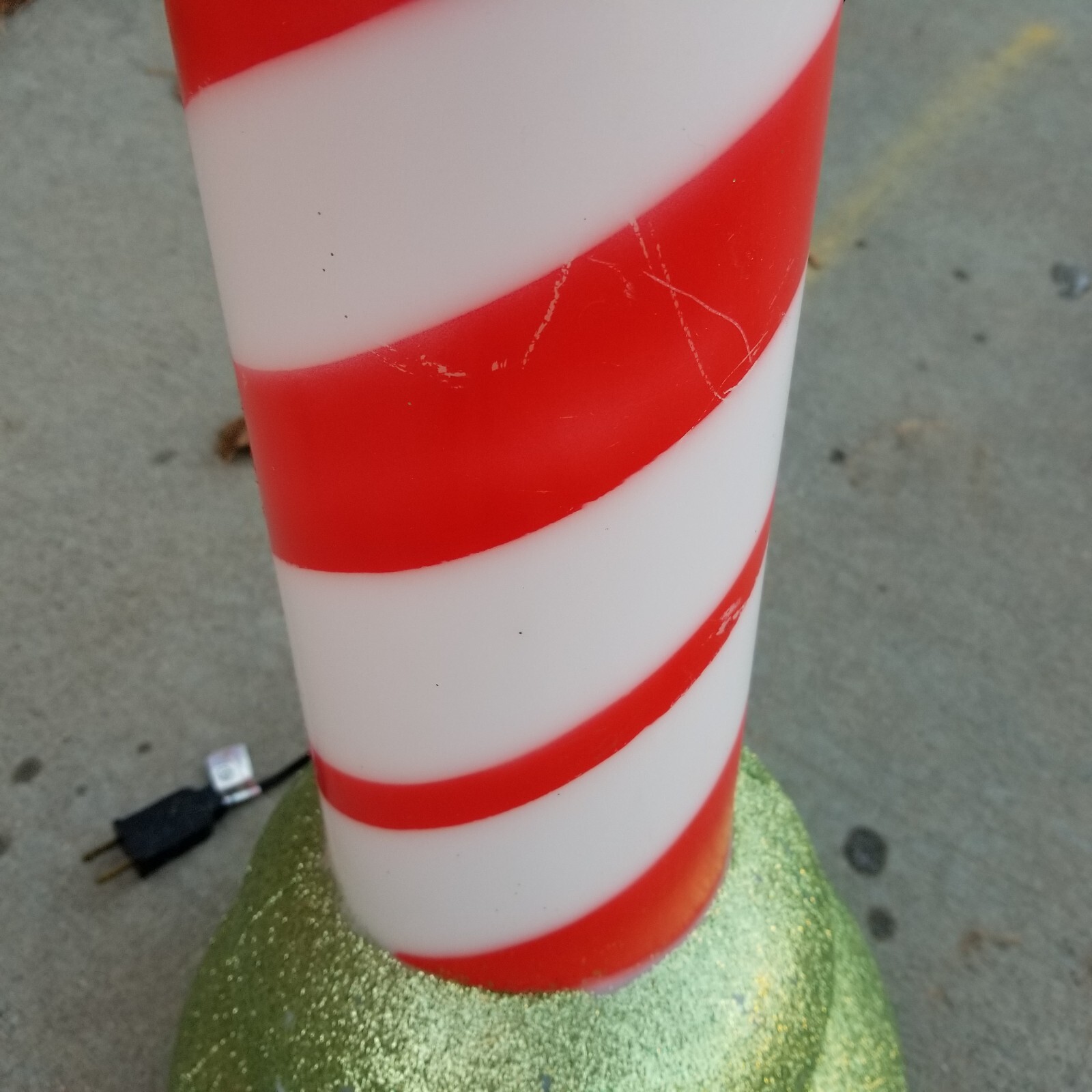 42" Light Up Lighted Gemmy candy cane blow mold Christmas decor Vtg Peppermint