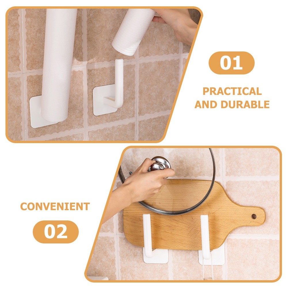 8 Pcs Strong Sticker Hook Hanging Hooks Adhesive Sticky for Kitchen