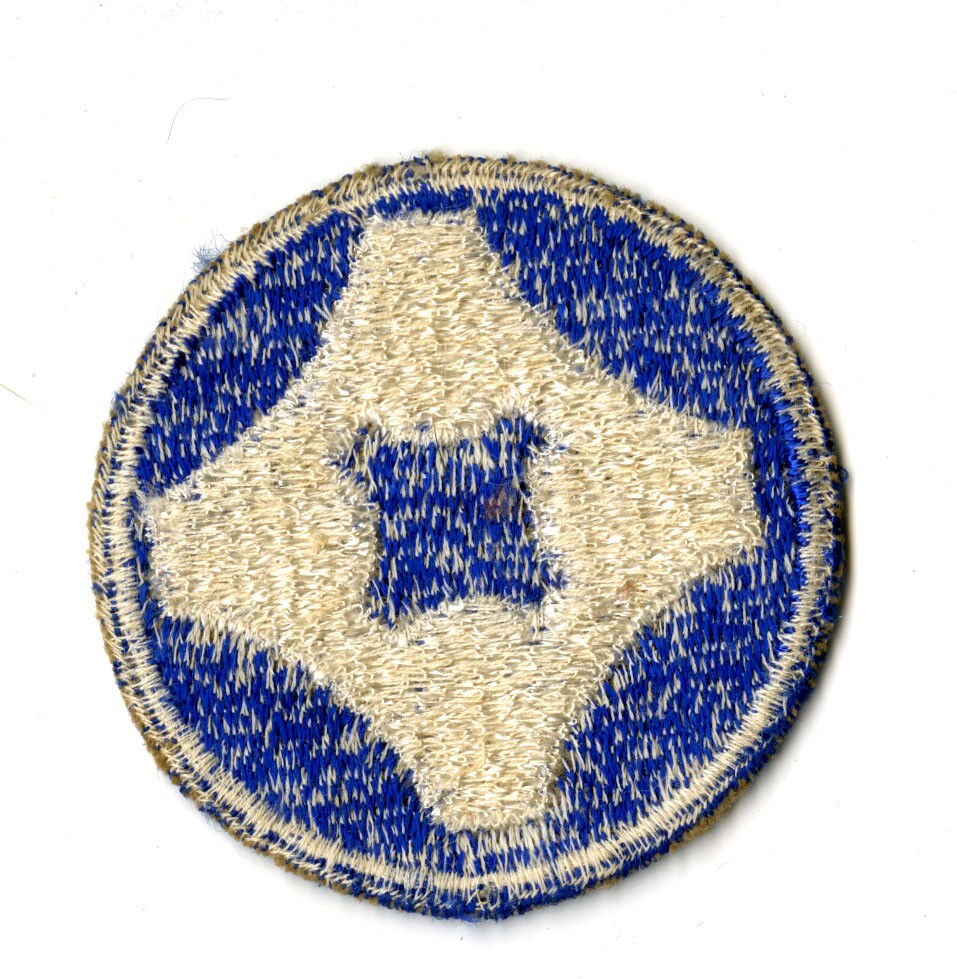 4th Service Command White Back Patch WWII Vintage Southern States