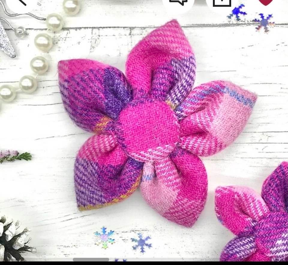 💜🩷Handmade Harris Tweed Accessories set🩷💜