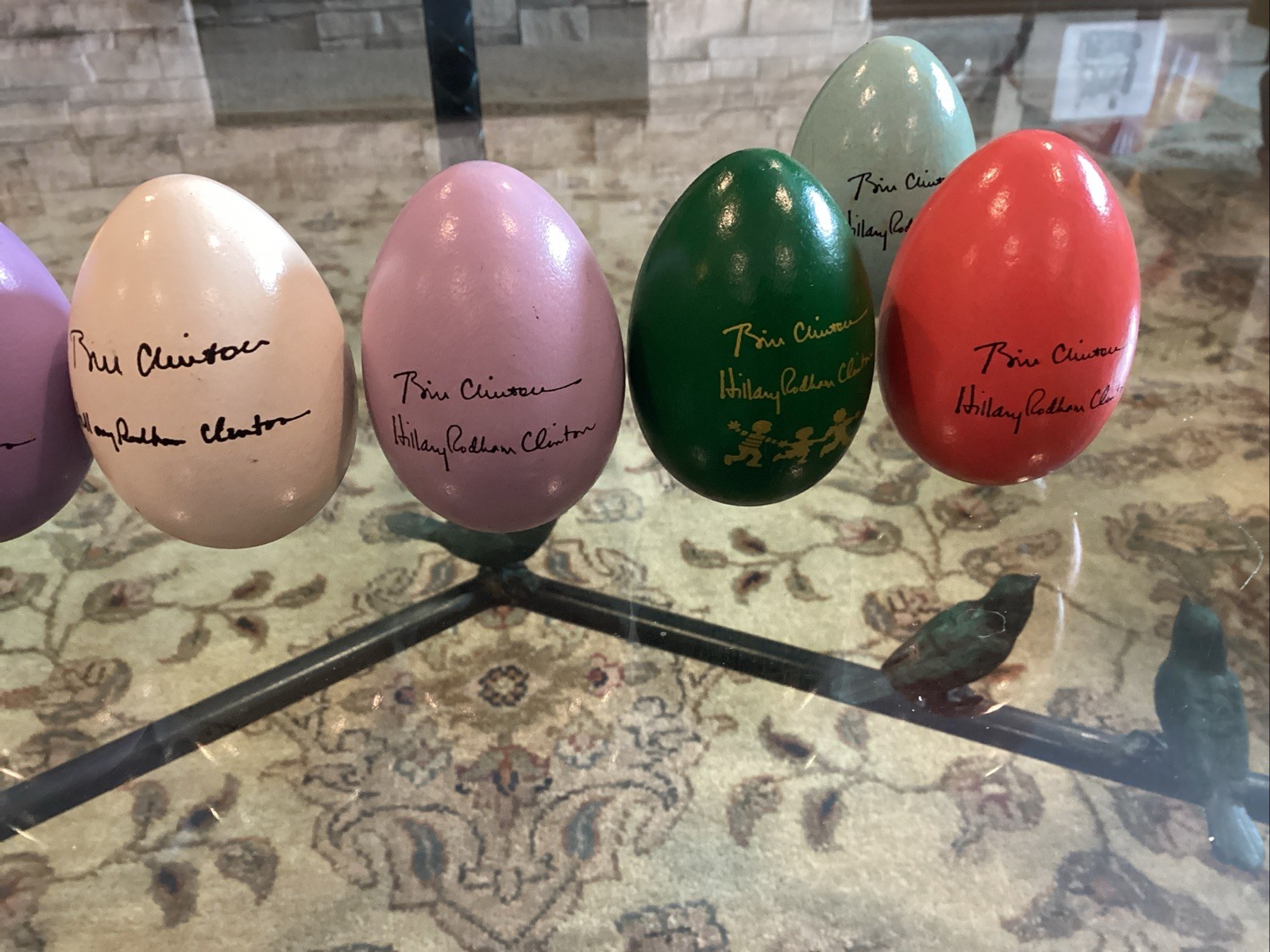 11 Clinton White House Easter Eggs 1993-2000 Incl. (3) 1993 & Box (See Listing)