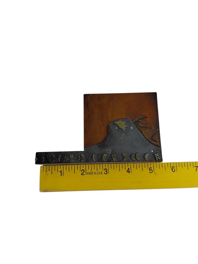 Printing Letterpress Printer Type Block Mountain Volcano