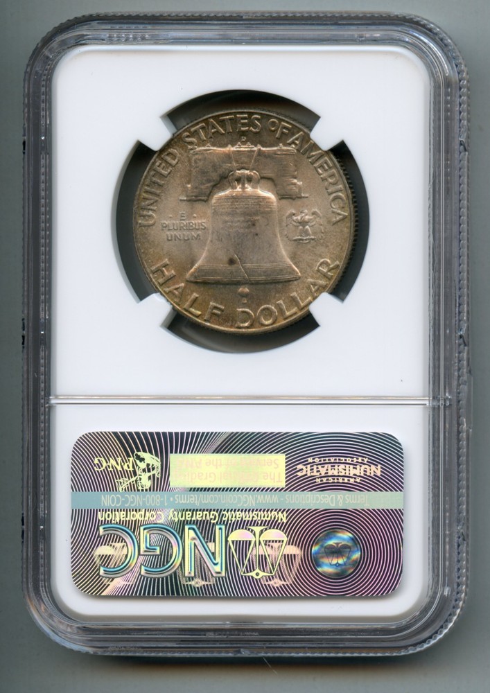 1948 D Franklin Silver Half Dollar NGC MS 64 FBL