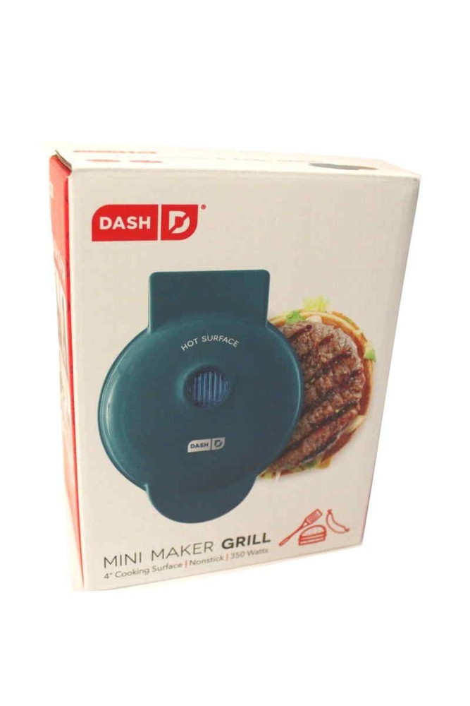 Mini Maker Grill 4" Cooking Surface Nonstick 350 Watts Blue PREOWNED