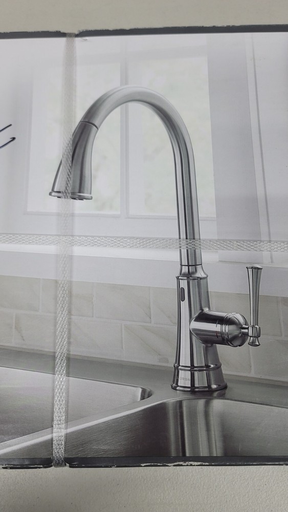 Glacier Bay Hemming Single Handle Touchless Pull Down Sprayer Kitchen Faucet