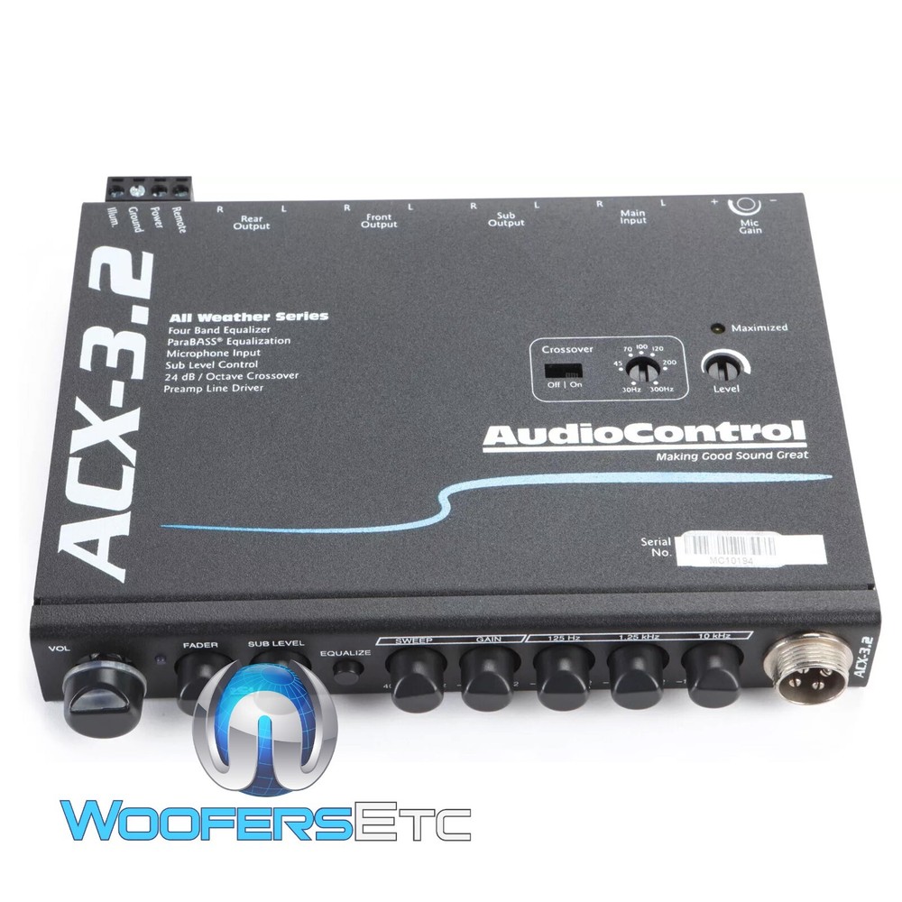 AUDIO CONTROL ACX-3.2 ALL WEATHER EQUALIZER & CROSSOVER & PAGING MICROPHONE NEW