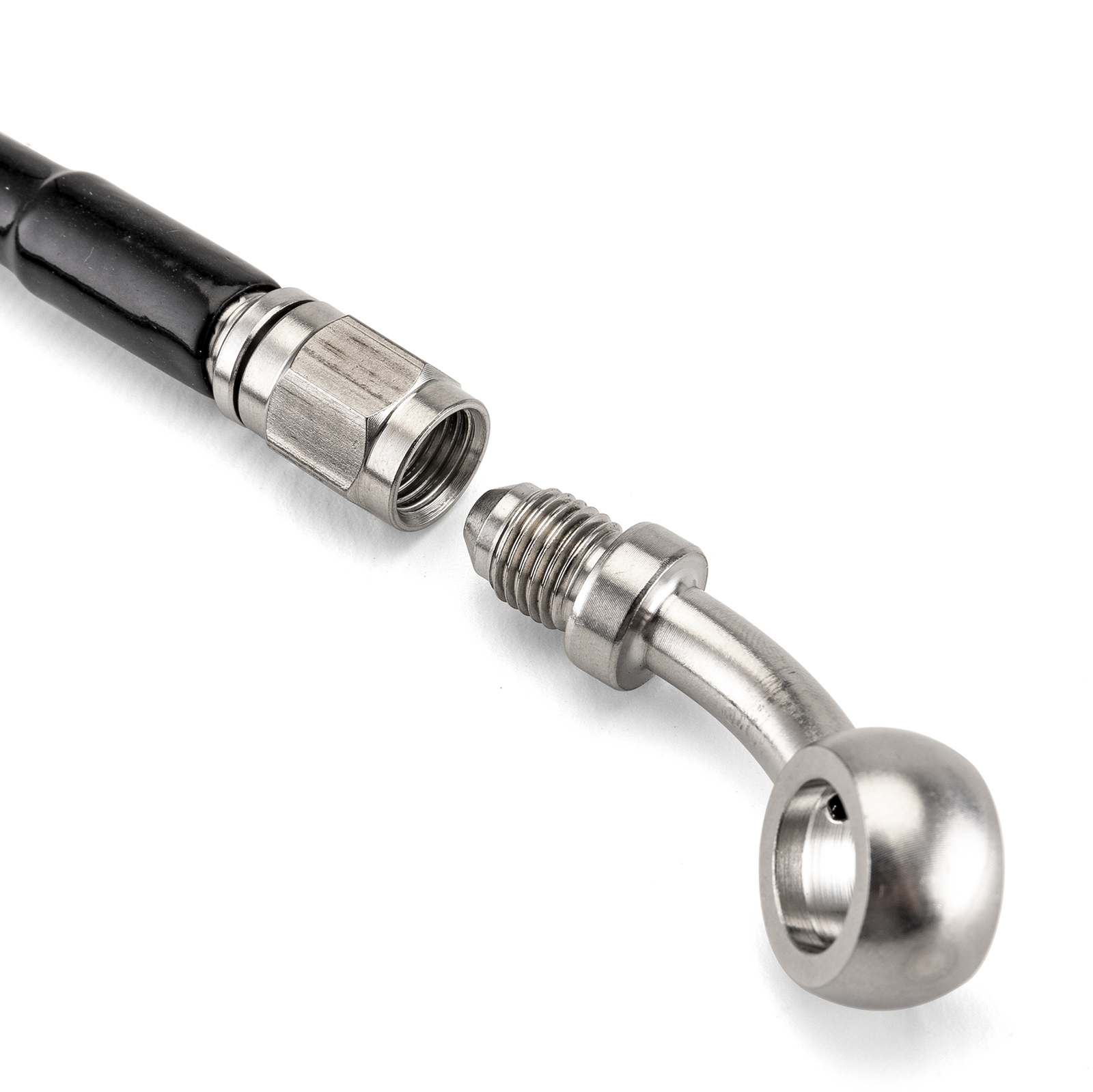 47" Extended Non-ABS Hydraulic Front Brake Line Kit for Harley Softail Dyna