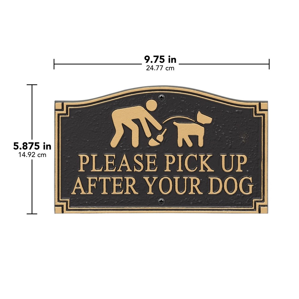 Please Pick Up After Your Dog Lawn/Wall Statement Sign