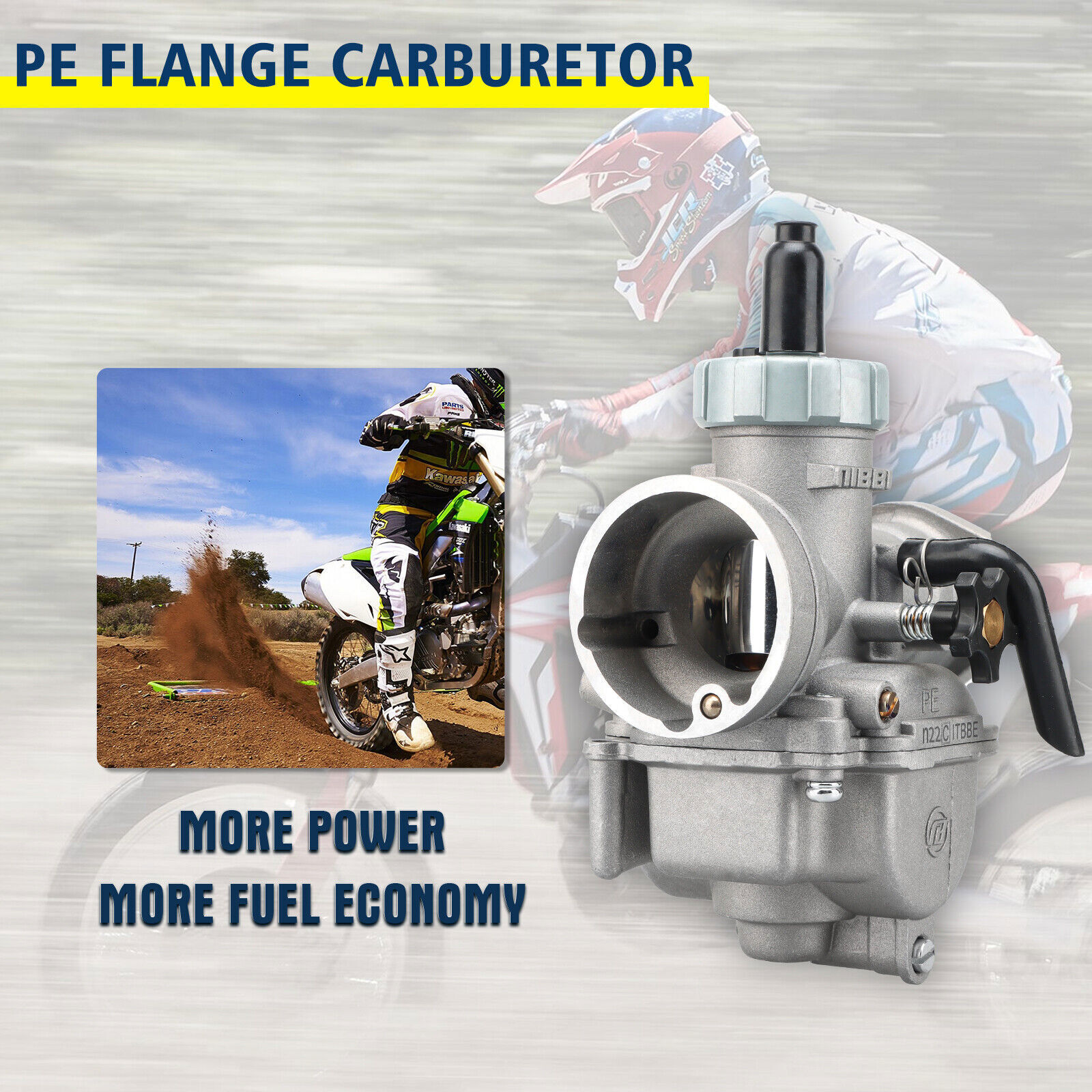 NIBBI PE 22mm Flange Carburetor For TL125 XL100 XP4T DR125 RV125 TY175 Pit Bike