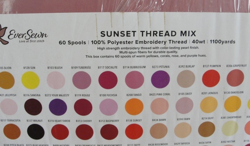 Polyester Embroidery Sunset Kit EverSewn 60 Spools
