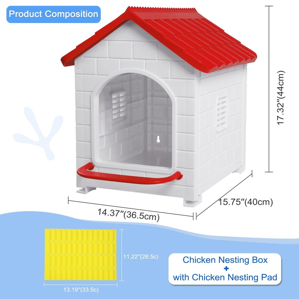 Nesting Boxes for Chicken, Plastic Compartment Chicken Nesting Boxes Coop for...