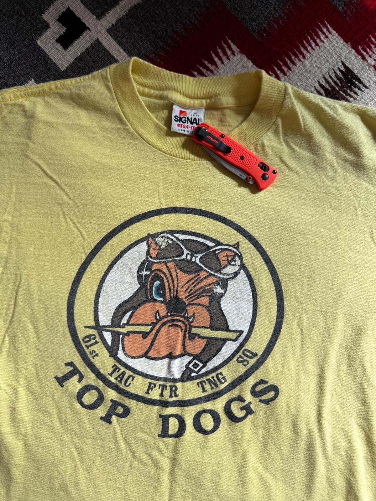Vintage Yellow Top Dogs Graphic T-Shirt