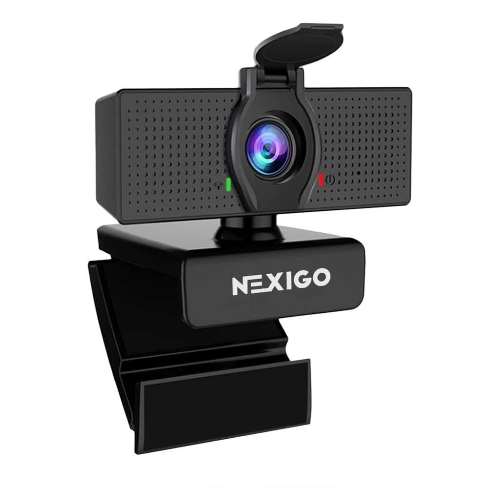 NexiGo N60 1080P Webcam with Microphone, Software Control & Privacy Black