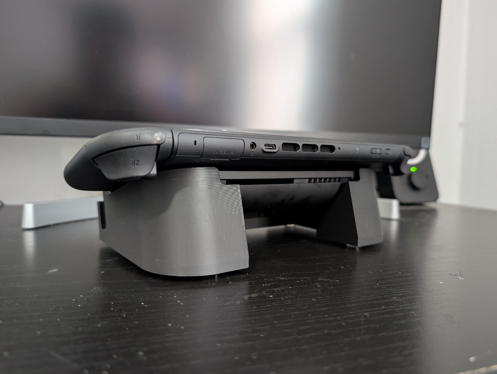 Nintendo Switch 2 Angled Horizontal Dock Stand for Shelves Quick Dock and Undock