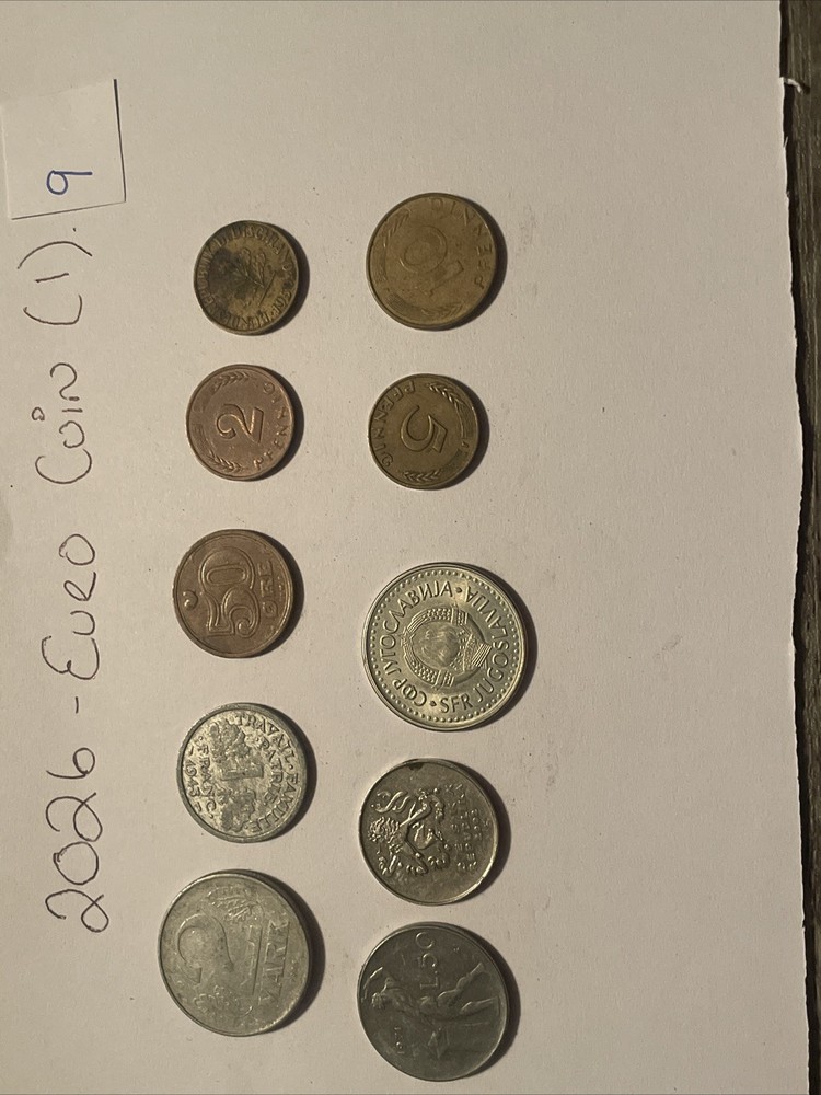 10 Europe 🪙 Different Coins Years Counties Denomination . 🇮🇹🇩🇪🇫🇷