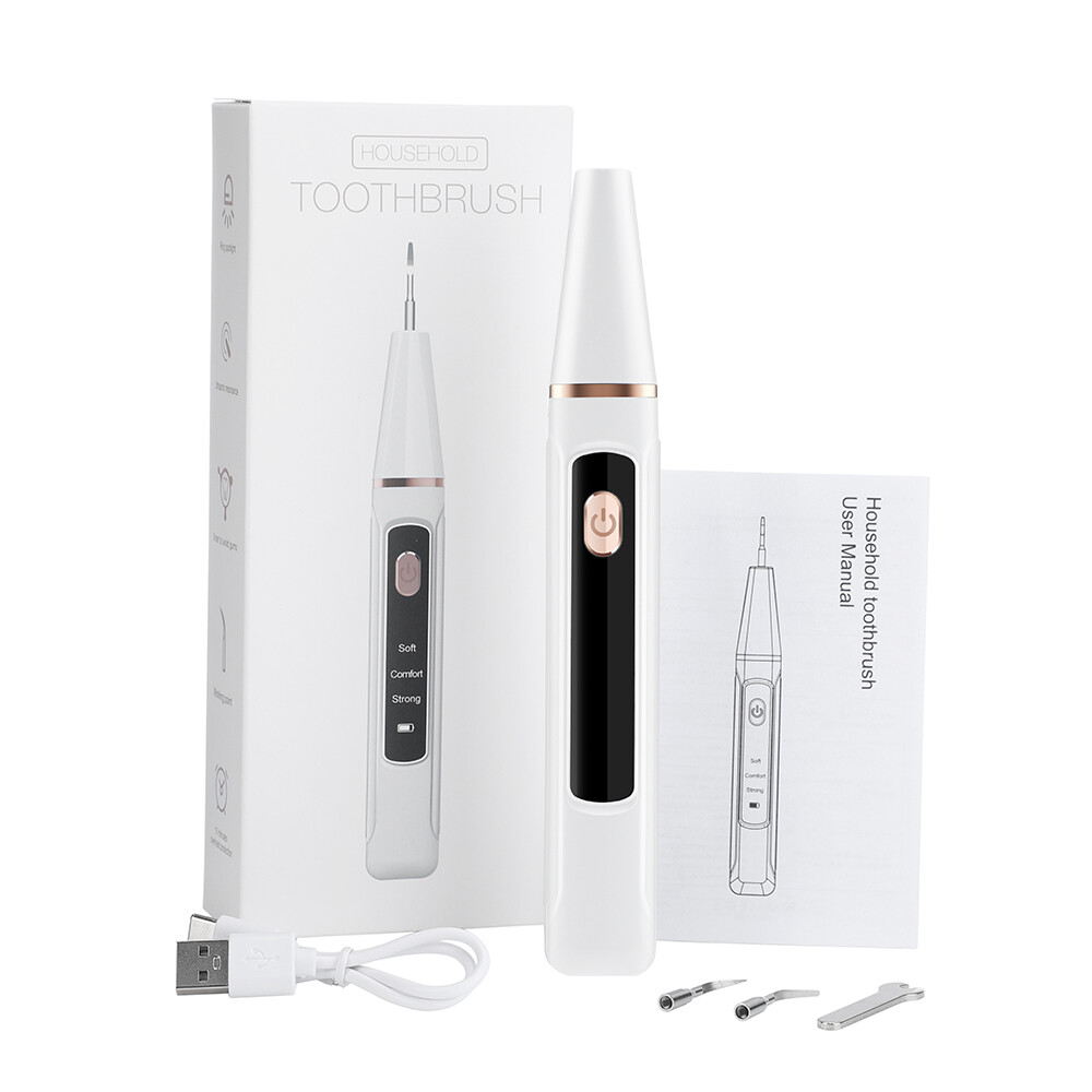Ultrasonic Electric Tooth Cleaner Tartar Plaque Remover Dental Scaler Tool Kit