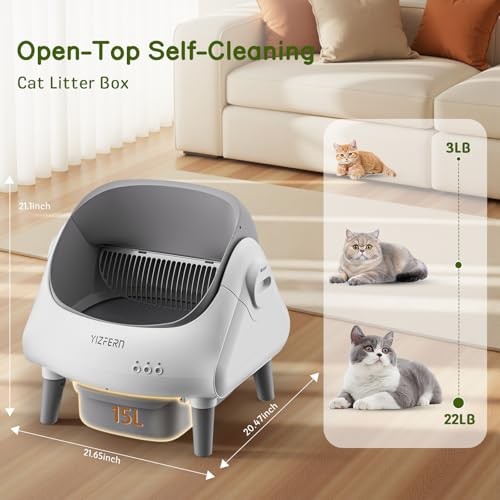 YIZFERN SELF CLEANING LITTER BOX FOR MULTIPLE CATS AUTOMATIC - Scratch & Dent