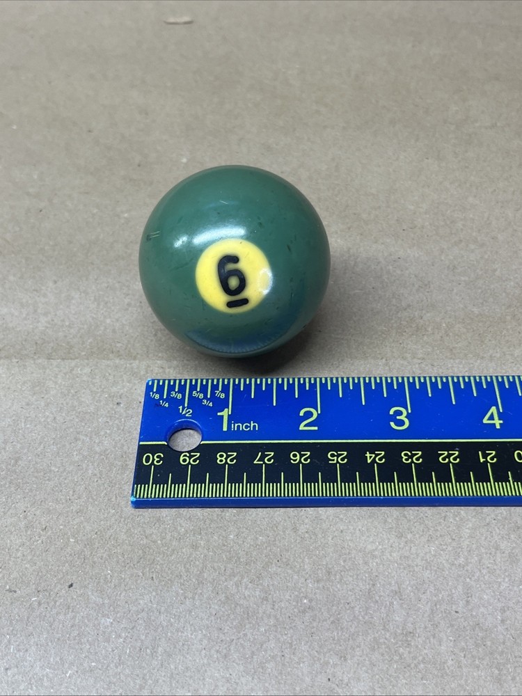 Vintage #6 Green Solid Single Individual Pool Ball Billiard Piece 2 1/4" Replace
