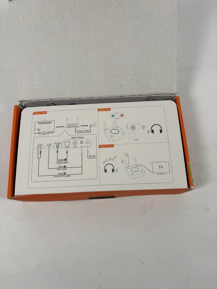 1Mii B06TX Bluetooth 5.3 Transmitter for TV to Wireless Headphone/Speaker