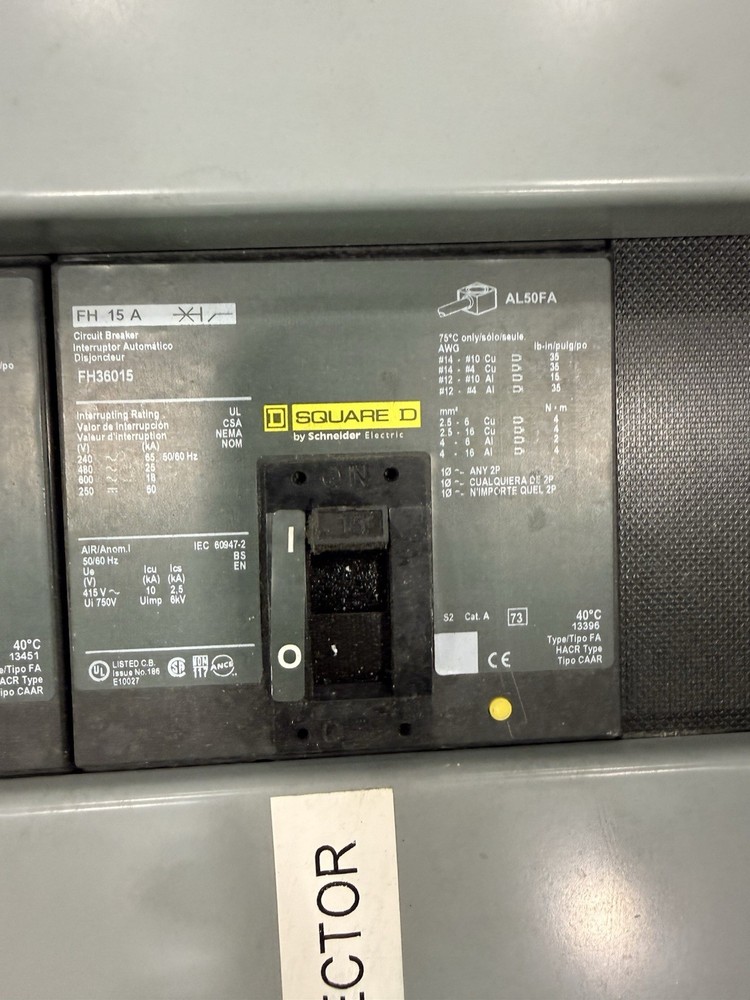 Square D I-Line Panelboard 400A 480V 3PH w/ Main Breaker + Multiple Breakers
