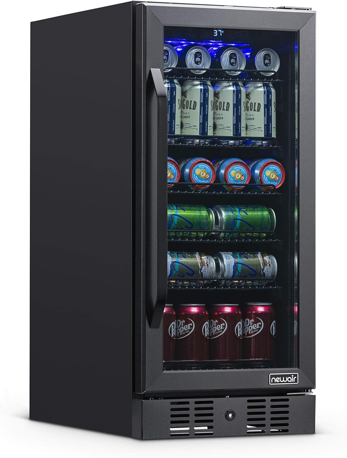 Newair NBC096BS00-RB 15" Built-in Beverage Fridge,96 Cans-Certified Refurbished