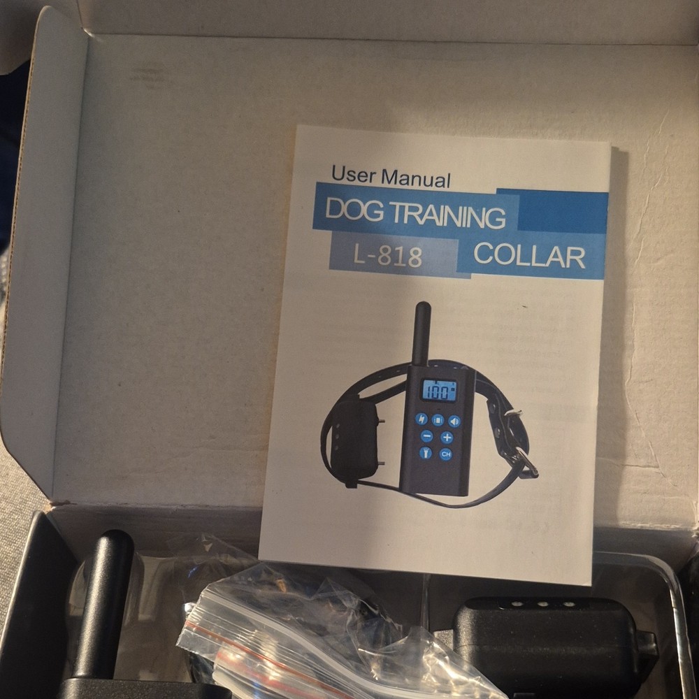 L-818 Dog Training Collar ( 2 collars ) with Remote Control, Black