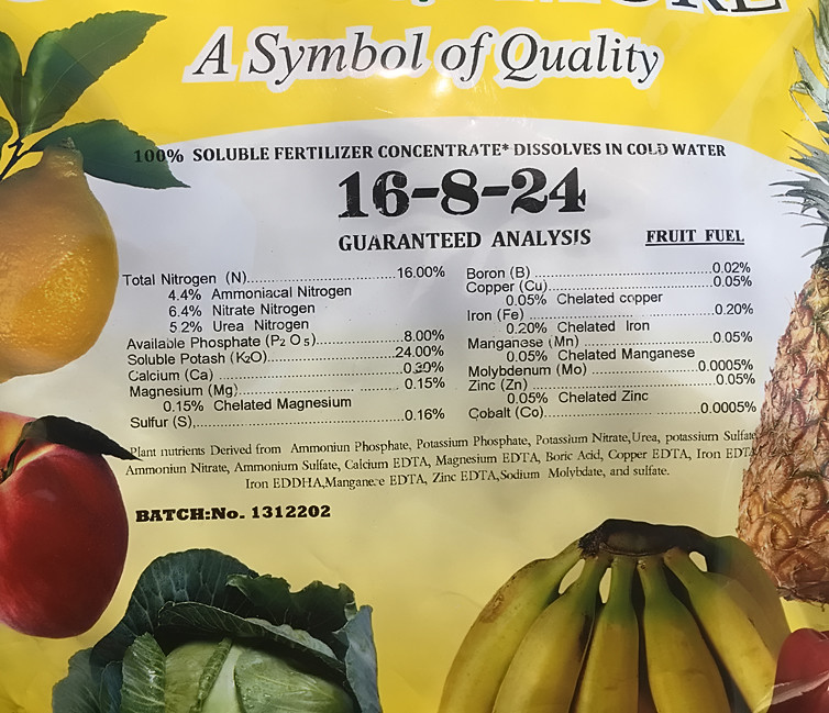 Banana Fertilizer - Fruit Fuel Fertilizer - Fruit and Vegetable 5lb Bag 16-8-24