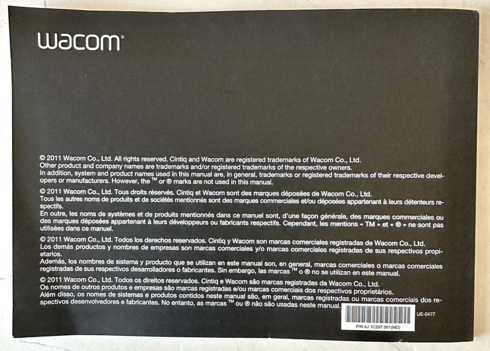 Wacom Cintiq 24HD Interactive Pen Display CD-ROM Software DVD Install CD Bundle