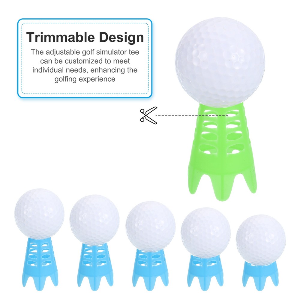 20Pcs Golf Simulator Te Plastic Golf Te 10 Tall & 10 Small Green