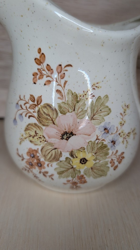 Small Modern Cottage Decor Speckled Pitcher Pottery