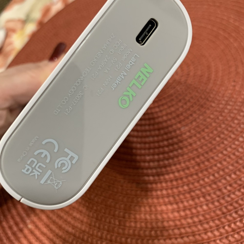 Nelko P21 Wireless Mini Label Maker Bluetooth Label Printer White