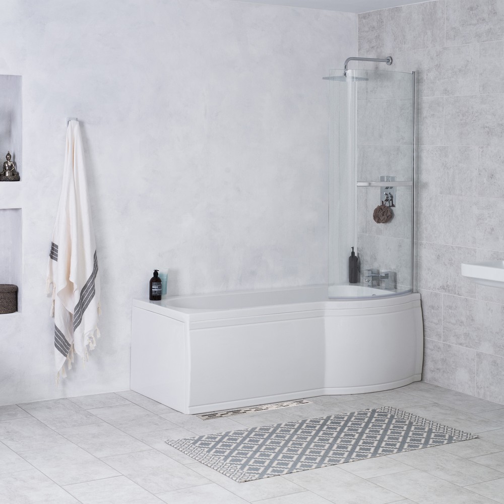 Linear Shower Drain Set 24" Rectangular Stainless Shower Drain w/Cover Grate