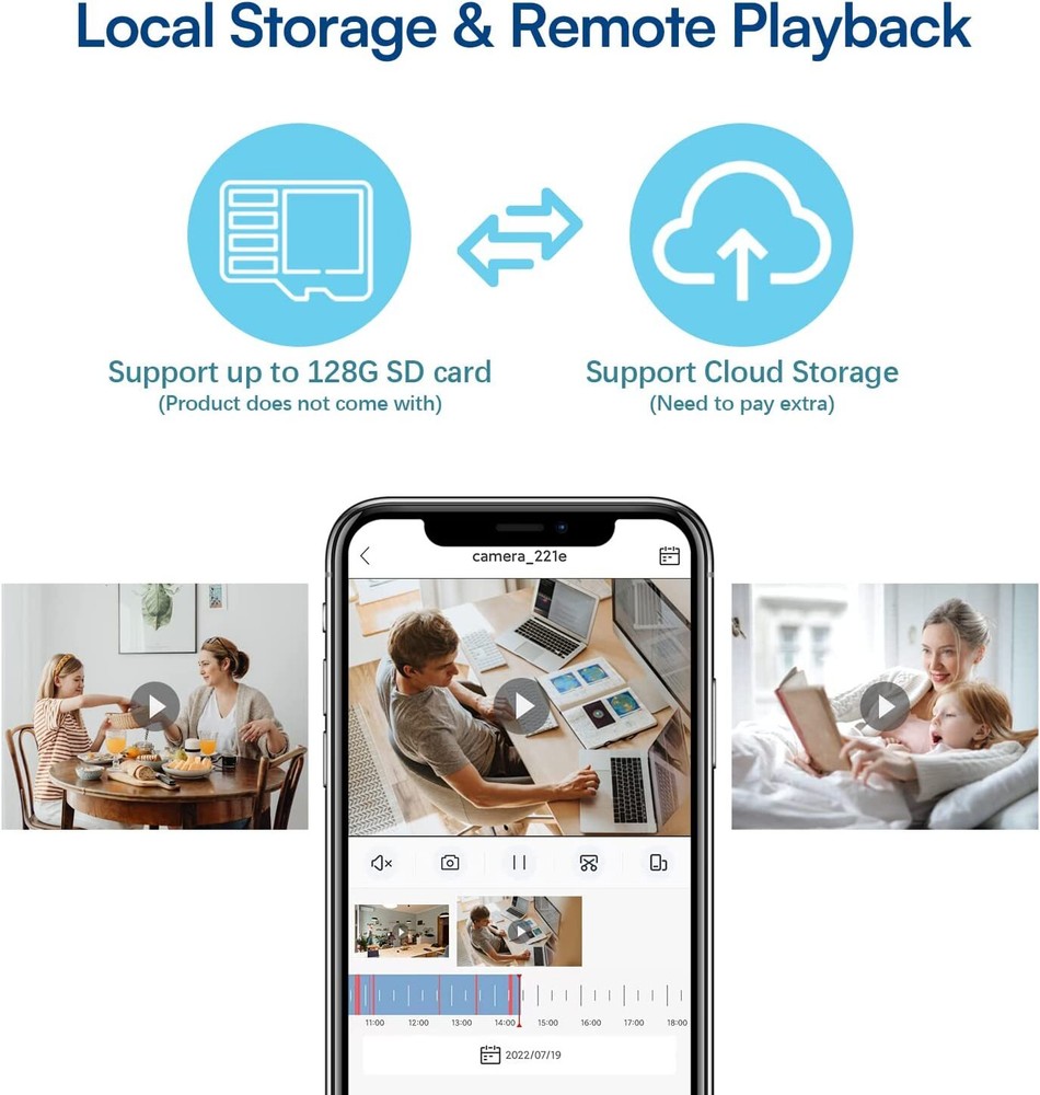 2PK Solar Camera 4MP Wireless Security Camera Outdoor Battery Camera System