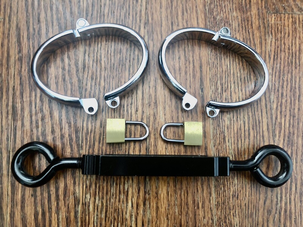 Extendable Handcuff Restraint / Come With Me Bar Manacles Shackles Padlocks Keys