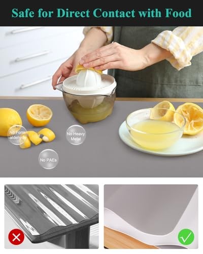 Plastic Table Cover Protector Waterproof Easy Flat PVC 36" x 60" Light Gray