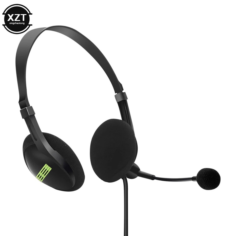 USB Headset Headphone With Microphone Noise Cancelling For PC Computer Call Chat