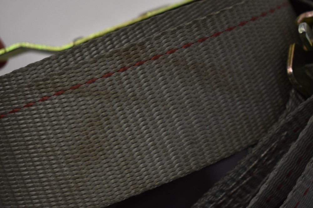 US Cargo Control USCC E Track Ratchet Strap w Spring E Fitting 2" x 16' Gray