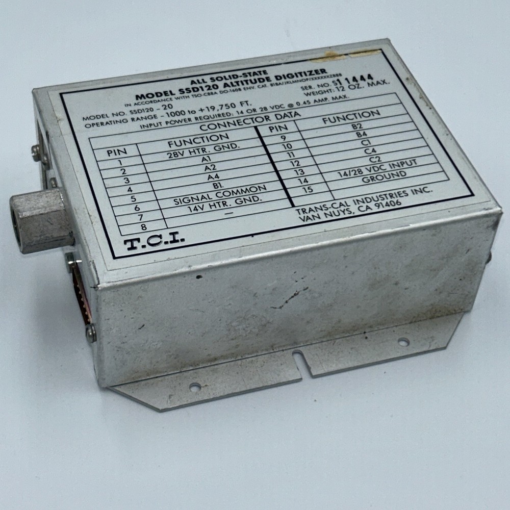 Trans-Cal Industries Model SSD120 Altitude Digitizer / Encoder