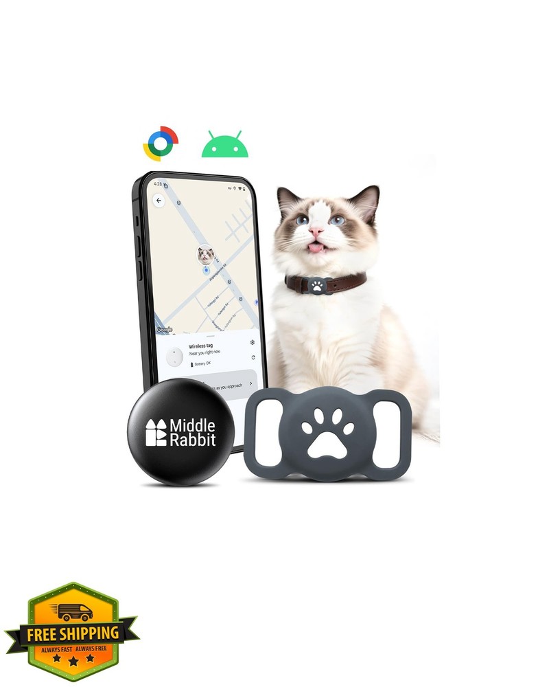 Android Pet Tracker Tag, GPS Pet Finder, No Subscription Fee
