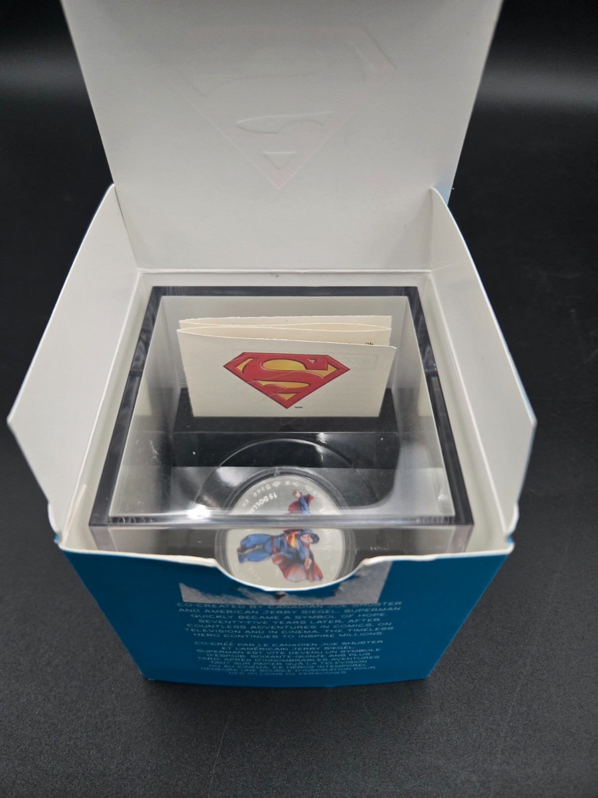2013 Canada $15 1/2oz Fine Silver Coin Modern Day Superman 75th Anniv RARE