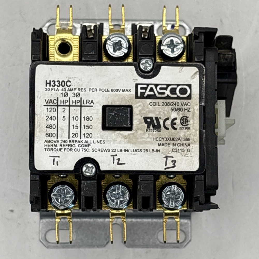 FASCO H330C Definite Purpose Contactor