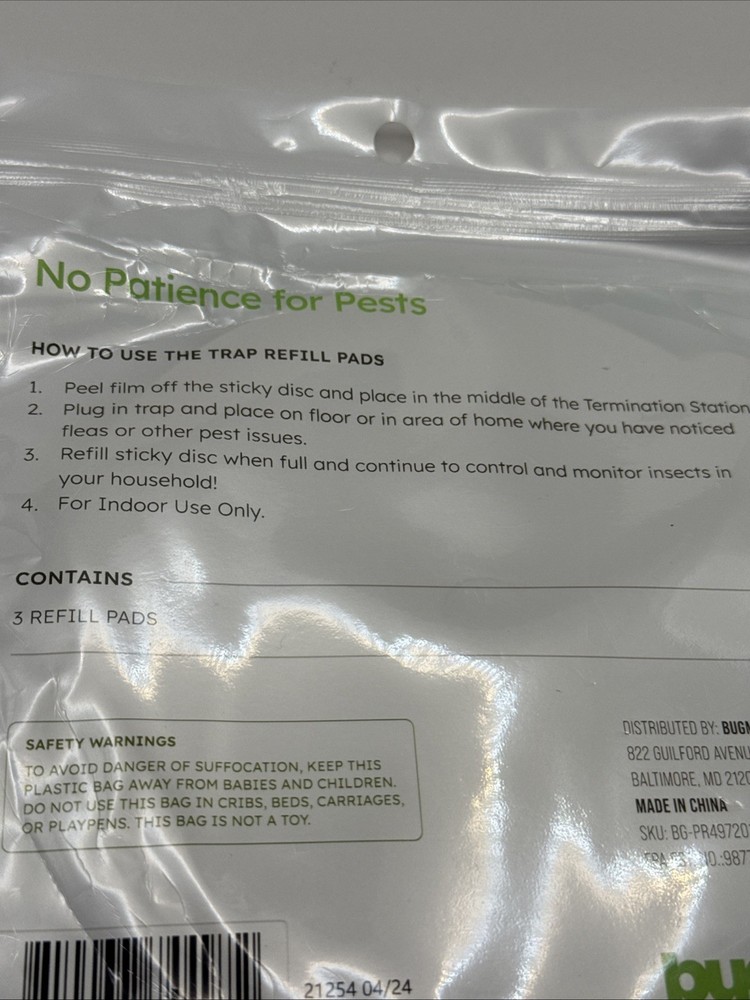 BugMD Flea Trap Refill Disc - Pest Trapper, Traps Pest Control