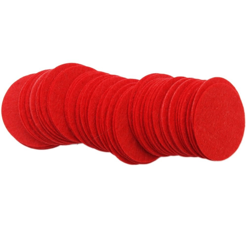 2 Inch Red 58pc Stiff Felt Circles